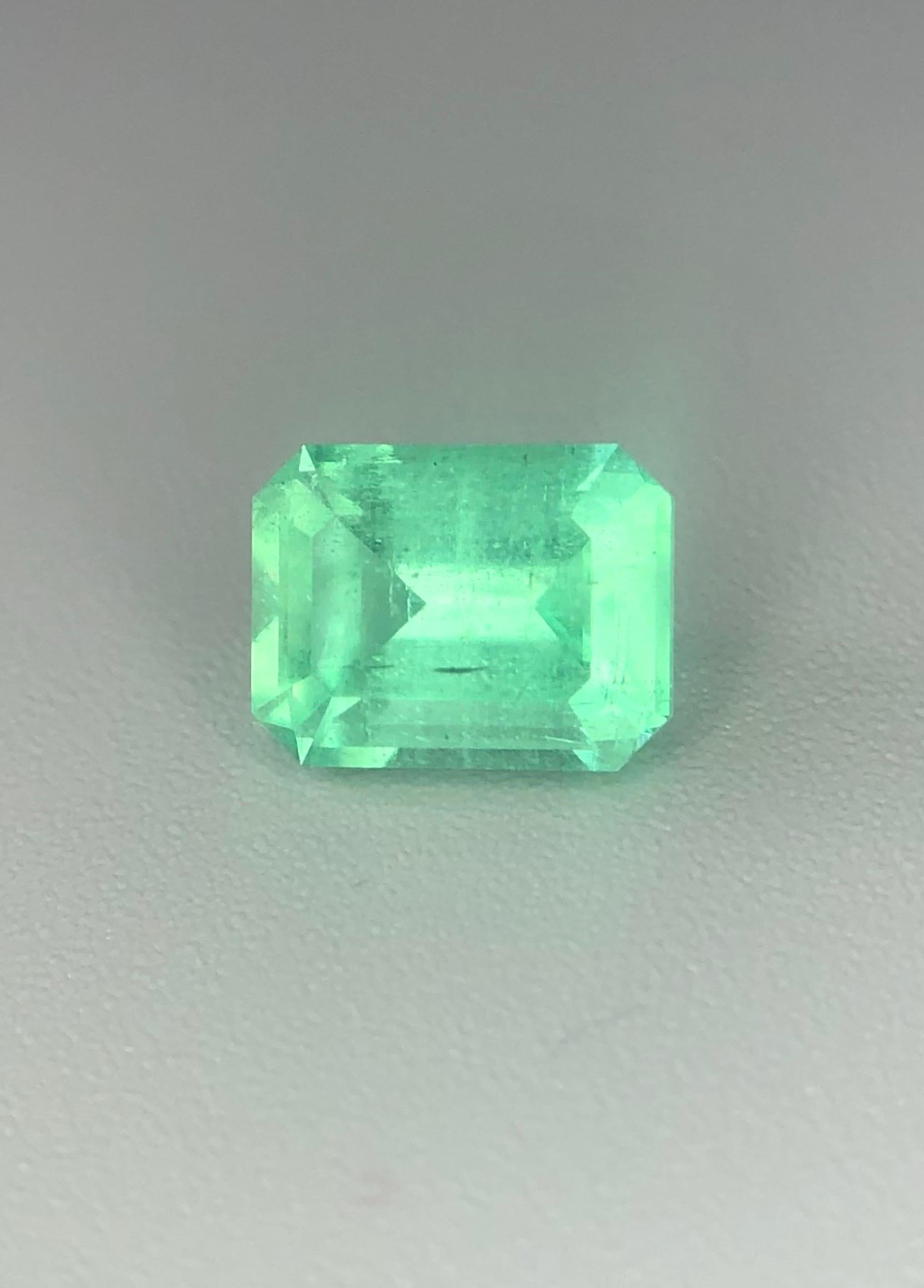 1,44 Karat GIA zertifiziert kein Öl Russland Smaragd Neon Grün Farbe im Angebot 4