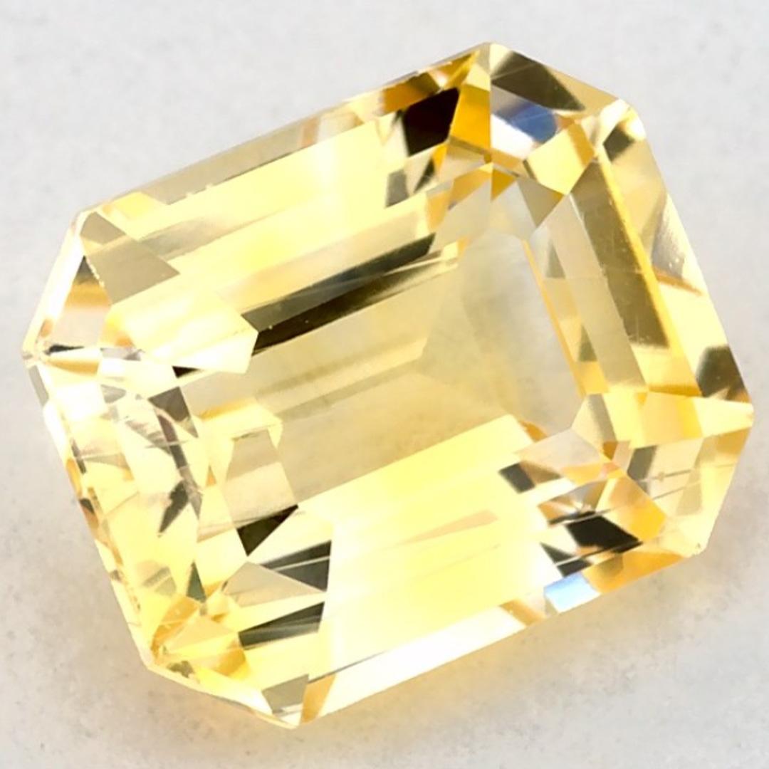 1.44 qt Zafiro Amarillo Octágono Gema Suelta Corte esmeralda en venta