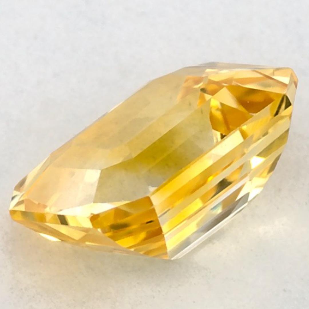 1.44 qt Zafiro Amarillo Octágono Gema Suelta en venta 3