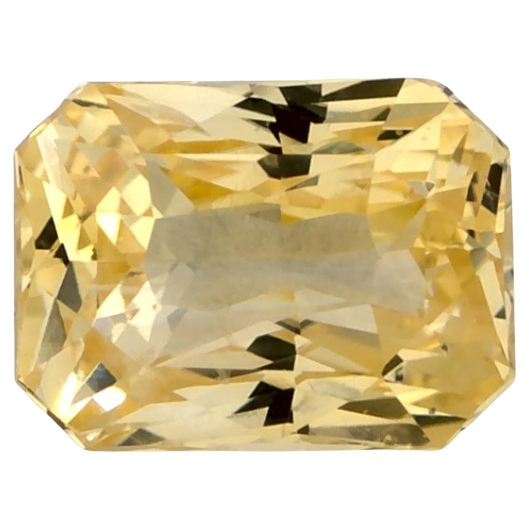 1.44 Karat Gelber Saphir Oktagon Loser Edelstein