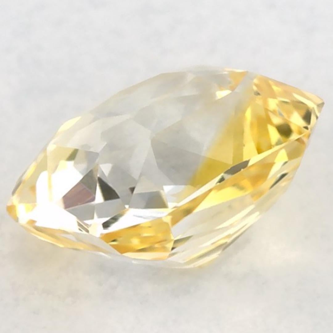 1.44 carati di zaffiro giallo radiante in vendita 3