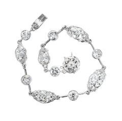 14.40 Carat Diamond Victorian Platinum Bracelet