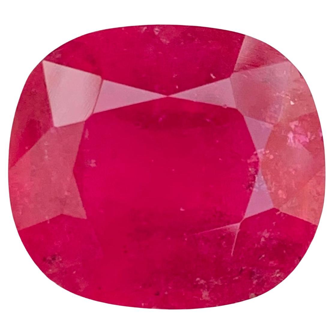 14.40 Carat Natural Loose Rubellite Tourmaline Cushion Shape Gemstone