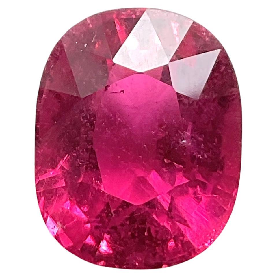 14.40 Carats Rubellite Tourmaline Cushion Cut stone For Jewelry Natural gemstone