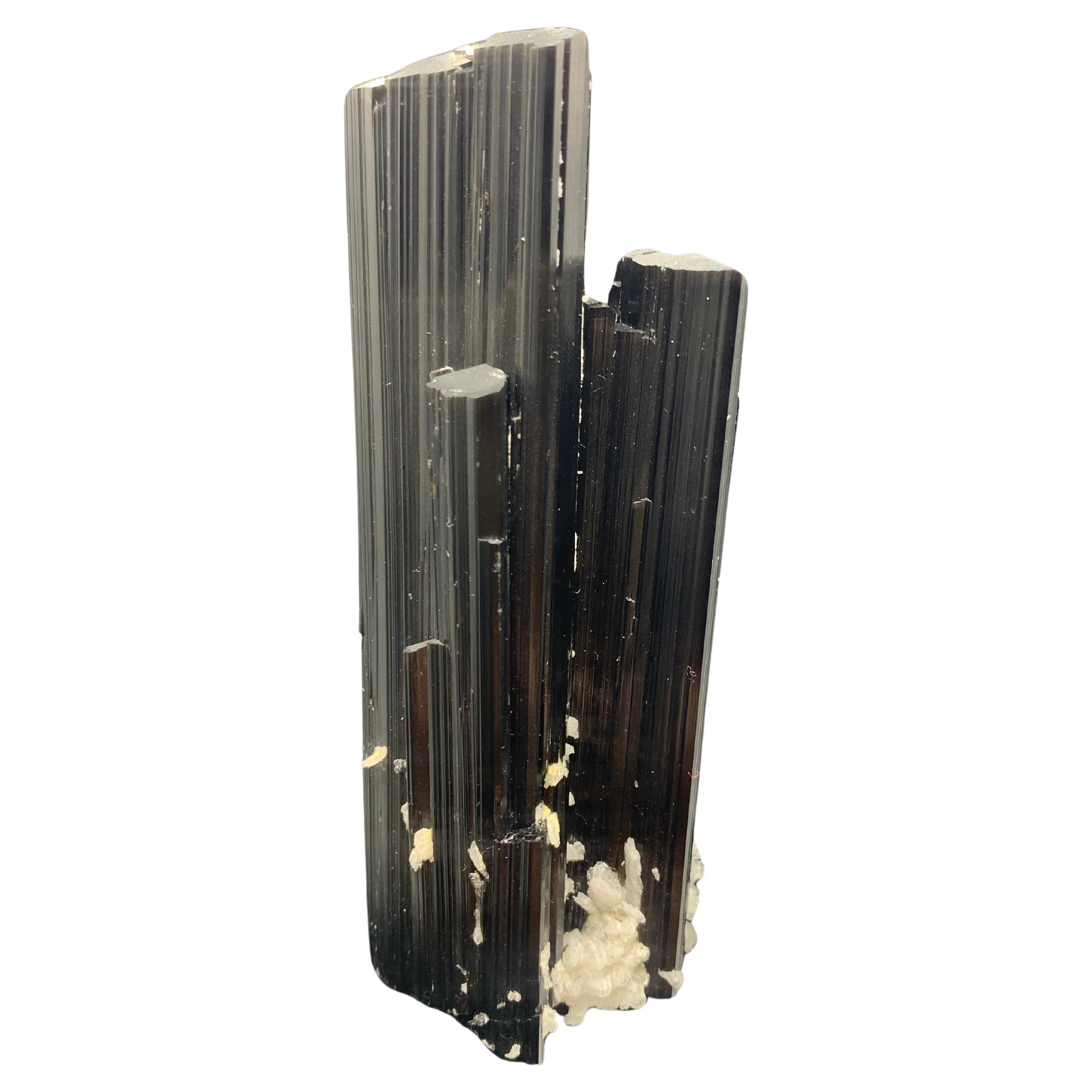 144.31 Gram Pretty Black Tourmaline Crystal Bunch From Afghanistan  For Sale