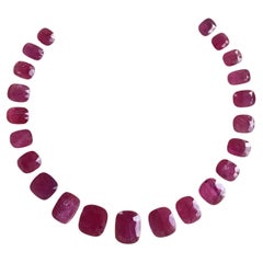 144.35 Carats Ruby Mozambique Cushion Faceted Cutstone Layout Heated Natural Gem