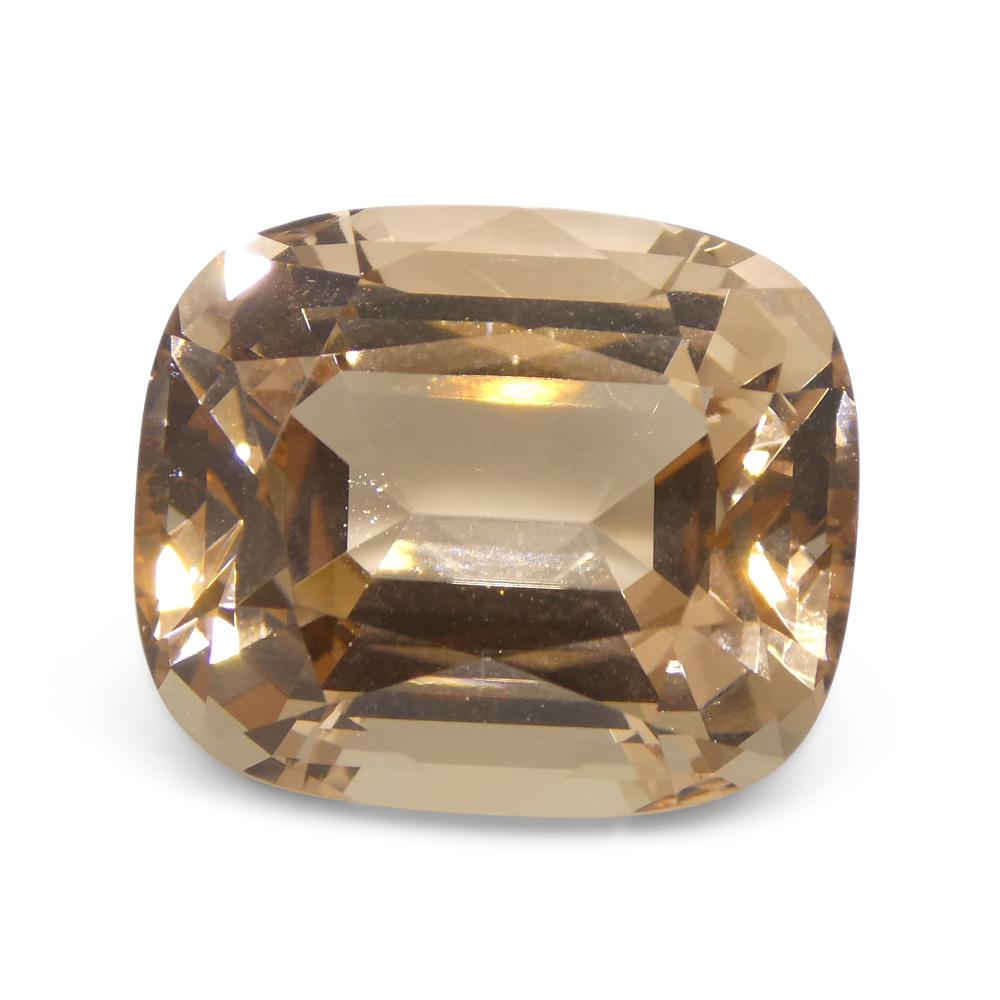 14.43ct Cushion Pinkish Orange Morganite GIA Certified For Sale 5