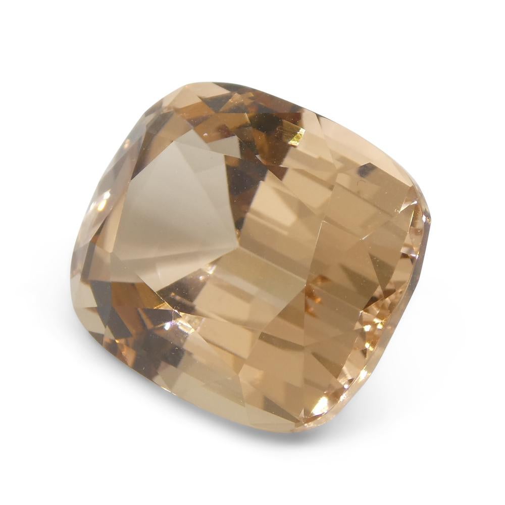 14.43ct Cushion Pinkish Orange Morganite GIA Certified For Sale 6