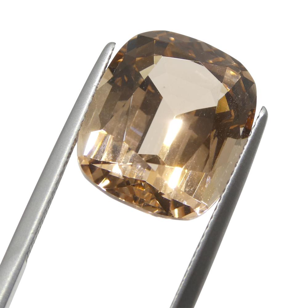 Morganite rosa-arancio da 14.43 carati a cuscino certificata GIA in vendita 1