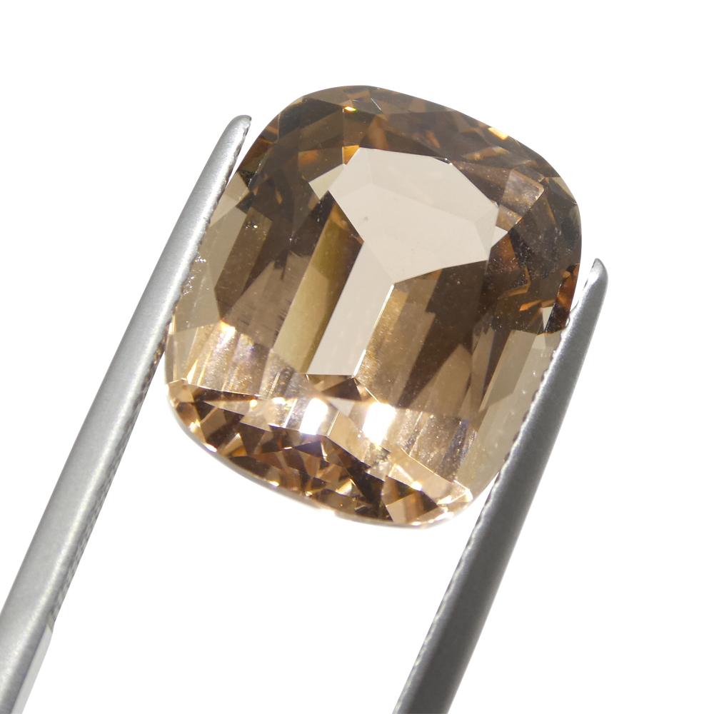 14.43 Carat Cushion Pinkish Orange Morganite GIA Certified For Sale 2