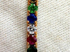 Bracciale 14.43ct Gem-Line Naturale Smeraldo Zaffiro Rubino 14kt