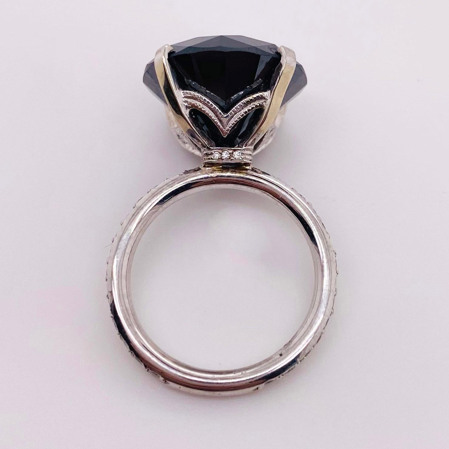 black diamon engagement ring