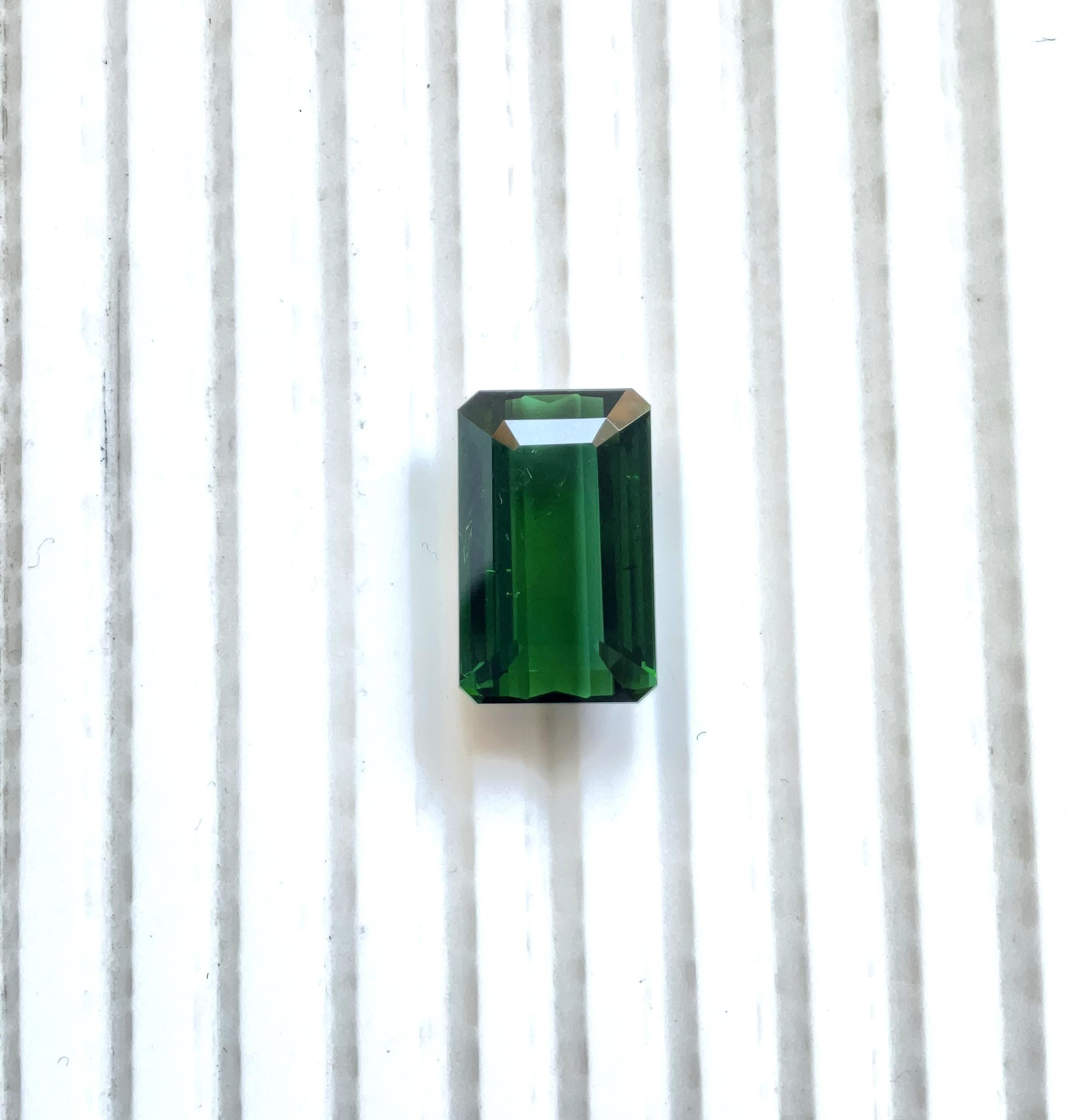 14.46 carats Nigeria green tourmaline Top Quality Octagon Cut stone natural Gem

Gemstone - Tourmaline
Weight- 14.46 Carats
Shape - Octagon
Size - 18x11x7 MM
Pieces - 1