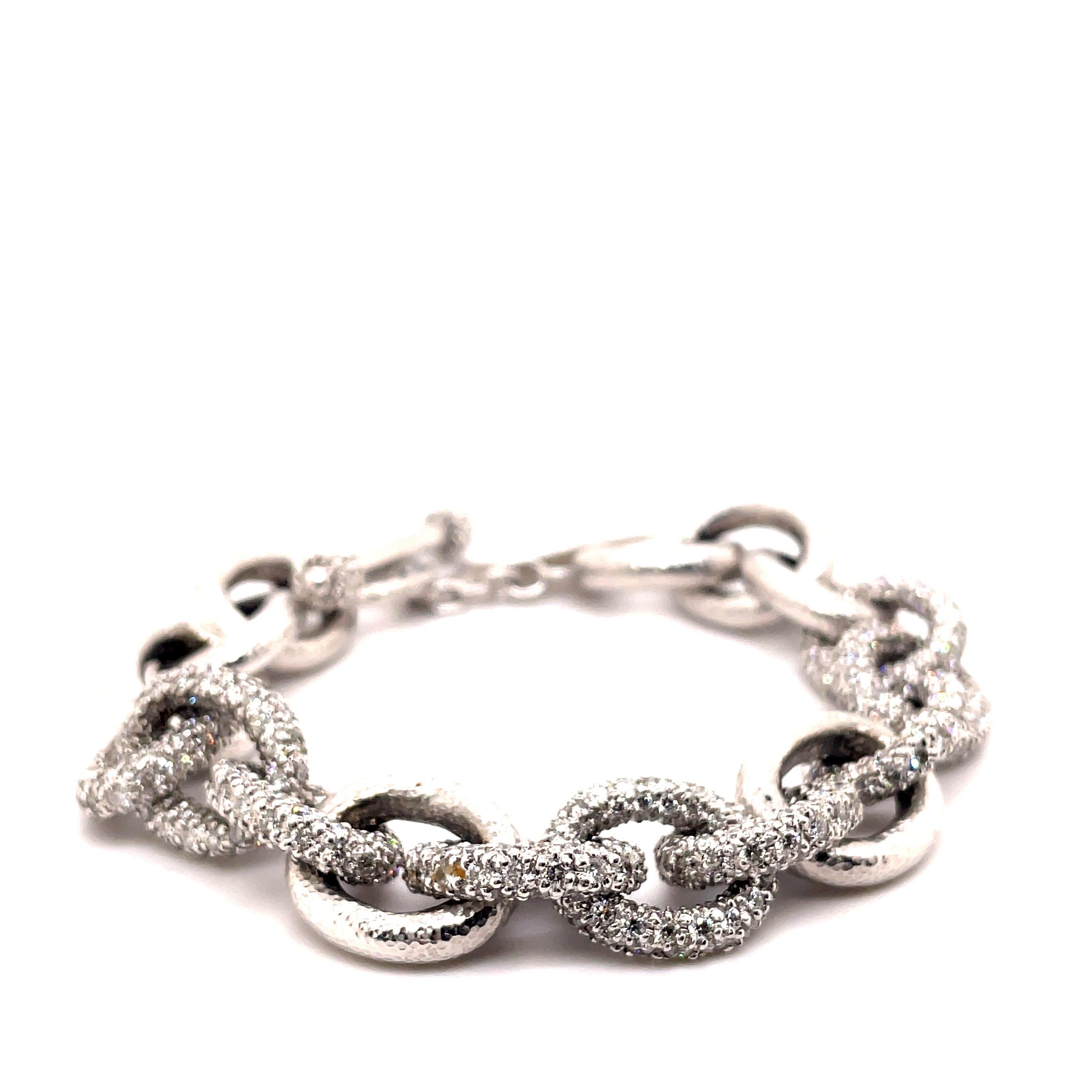 diamond chain link bracelet
