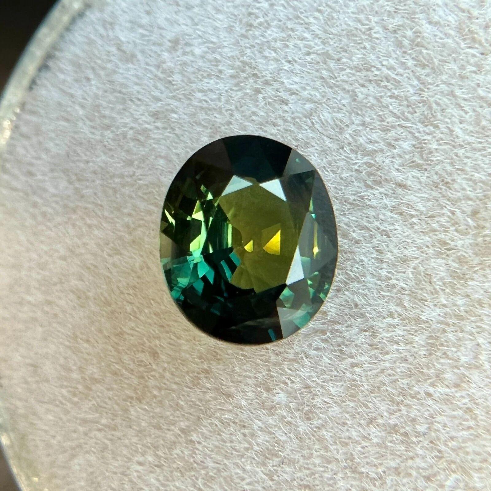 1.44ct Australian Vivid Blue Green Sapphire Oval Cut Loose Gem 7.3x6.2mm VS

Natural Australian Green Blue Sapphire Gem.
1.44 Carat with a beautiful and unique green blue colour. Very rare and stunning to see. Also has very good clarity, a very