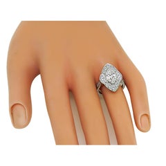 1.44ct Center Diamond 1.90ct Side Diamond Engagement Ring