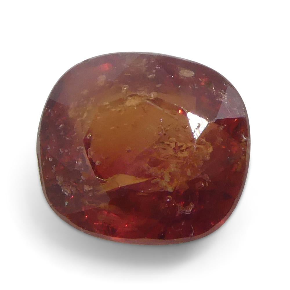 1.44ct Cushion Orange-Red Sapphire from Tanzania For Sale 6