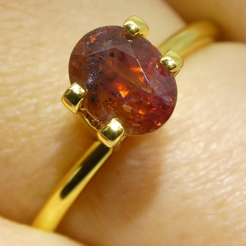 Saphir rouge ovale de 1,44ct d'Afrique de l'Est en vente 7
