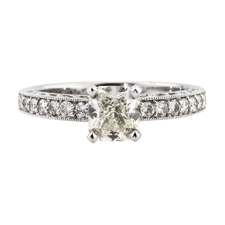 1.44ct Radiant Cut Diamond Engagement Ring