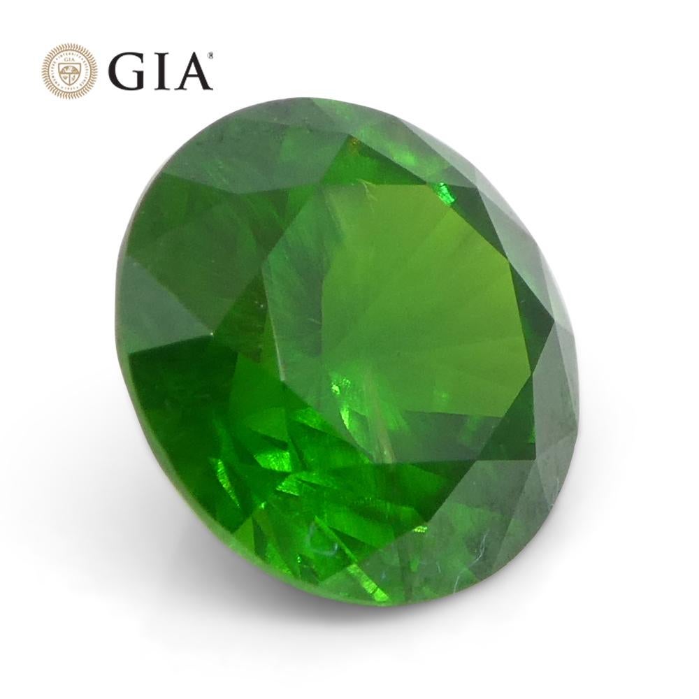 1.44ct Round Vivid Green Demantoid GIA Certified Russia Unheated For Sale 8