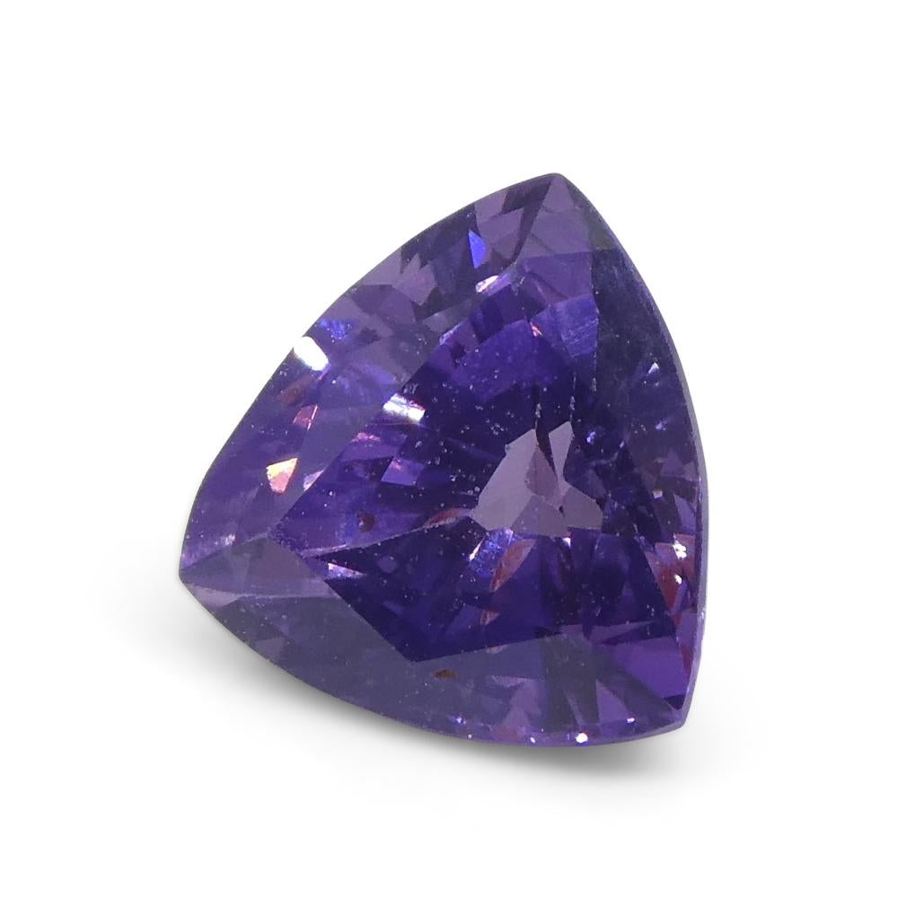 1.44ct Trillion Purple Sapphire from East Africa, Unheated For Sale 6