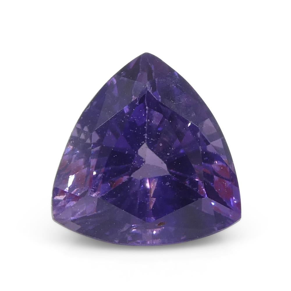 1.44ct Trillion Purple Sapphire from East Africa, Unheated For Sale 7