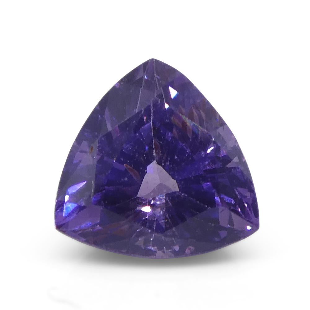 1.44ct Trillion Purple Sapphire from East Africa, Unheated For Sale 1
