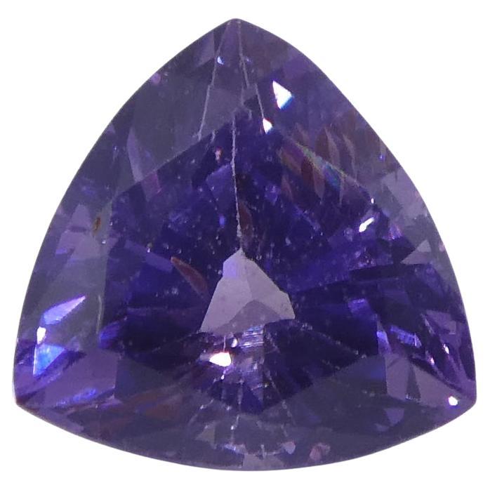 1.44ct Trillion Purple Sapphire from East Africa, Unheated For Sale
