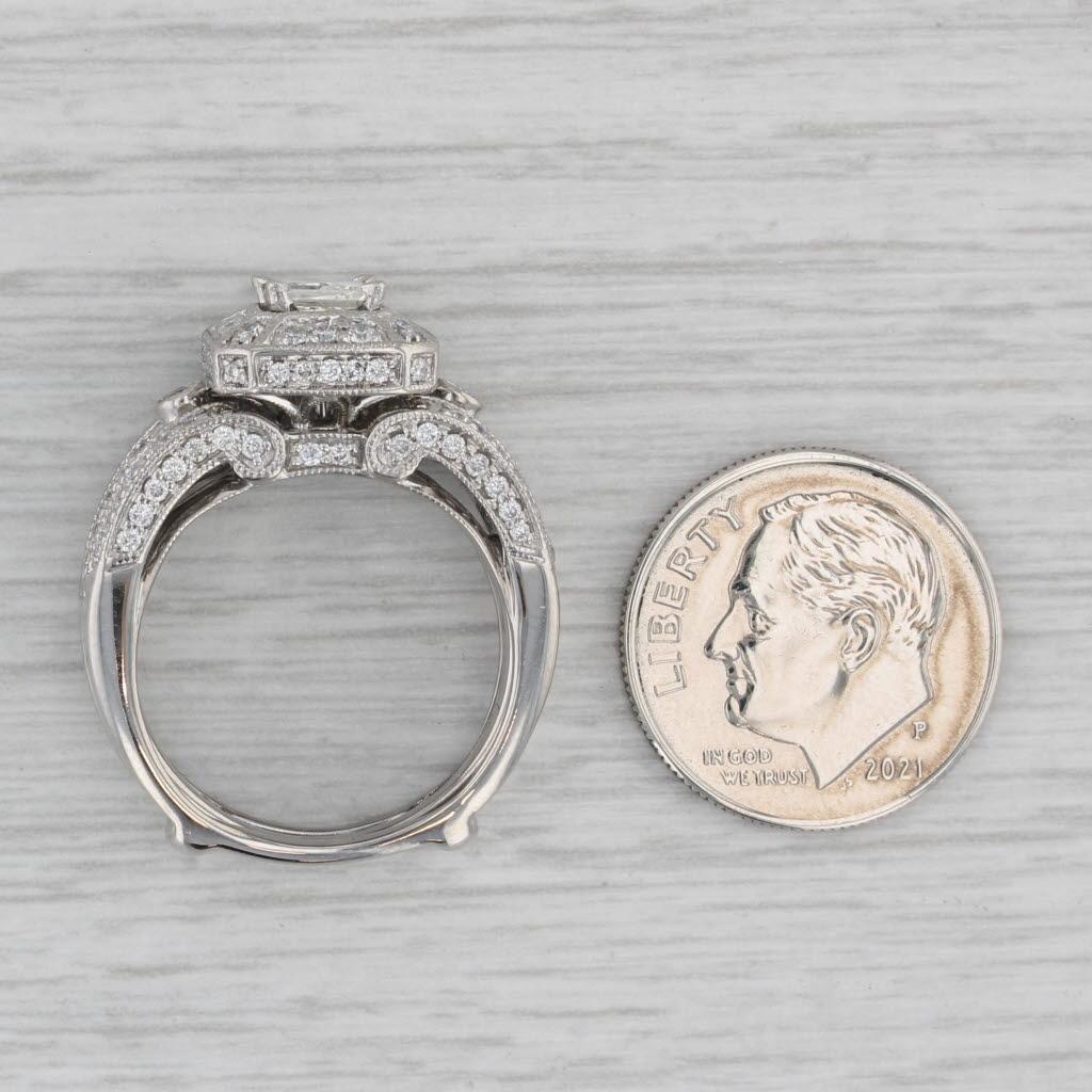 1.44ctw Princess Diamond Engagement Ring Wedding Band Bridal Set 14k Gold 4