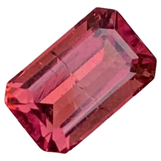 1.45 Carat Adorable Rubellite Tourmaline Emerald Shape Gem For Women’s Ring For Sale