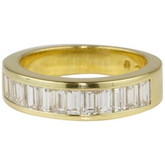 half baguette ring 1.45 Carat Baguette Diamond F IF the Very Best Half Eternity Ring