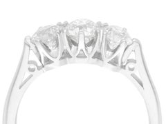 1.45 Carat Diamond and Platinum Trilogy Engagement Ring