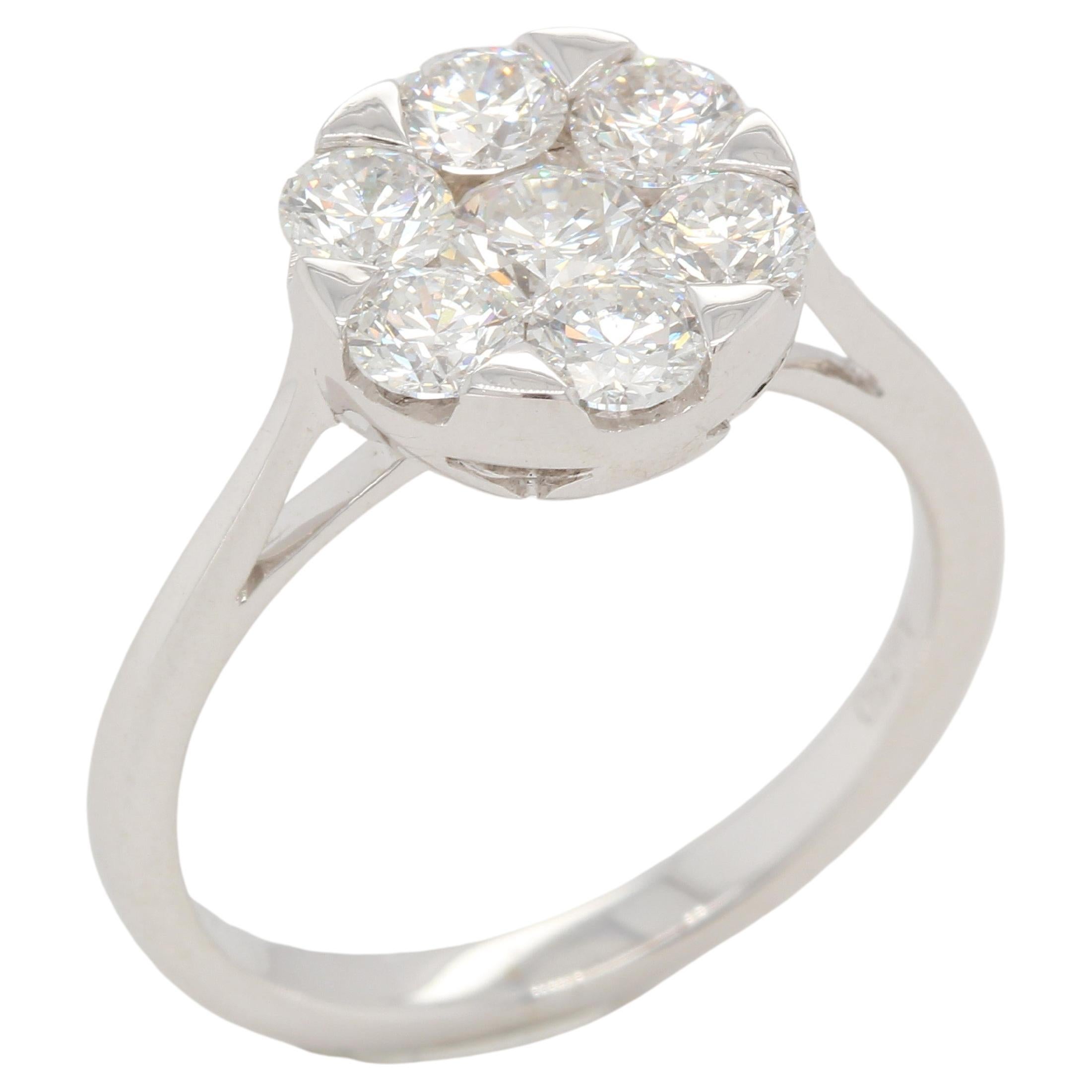 1.45 Carat Diamond Engagement Ring in 18 Karat Gold