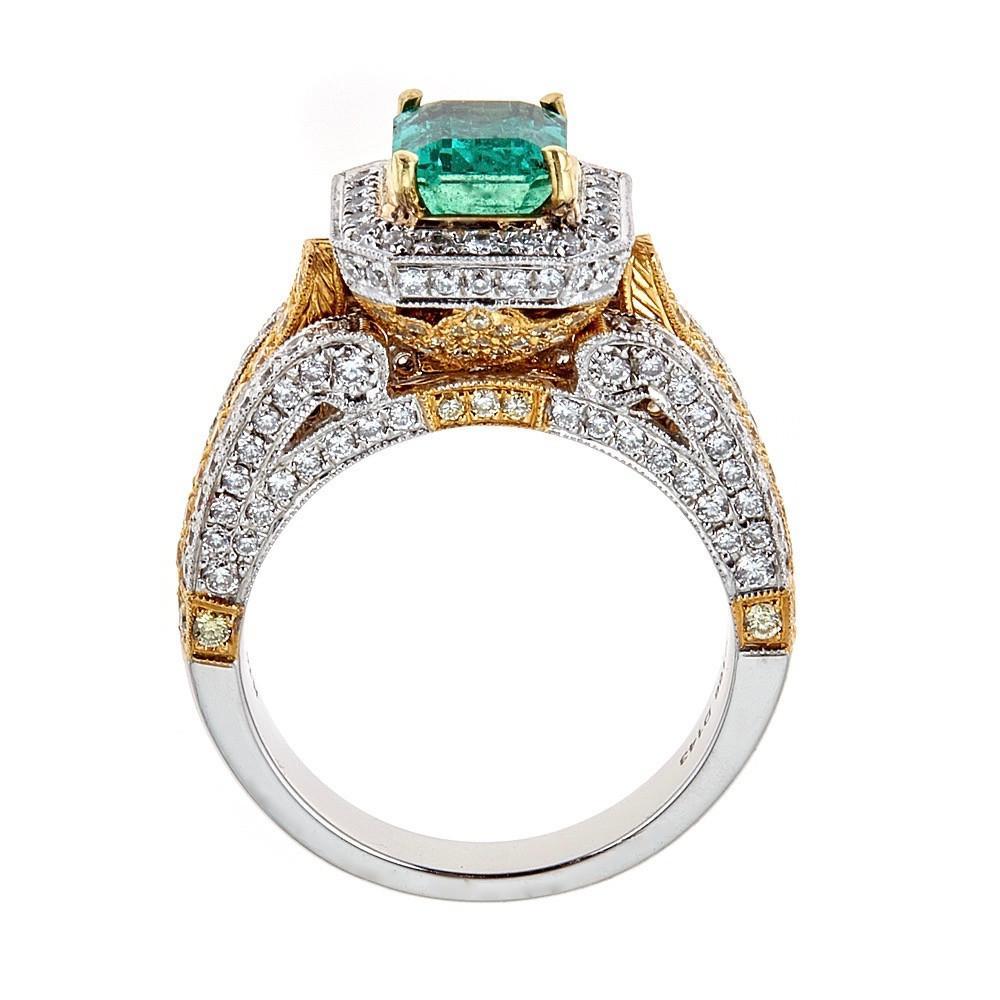 1.45 Carat Emerald and White Diamond Wedding Ring in 18 Karat Two-Tone Gold Jewelry

Handcrafted in 18K Two-Tone gold, this ring features a 1.45-carat emerald with 1.5 carats in round brilliant diamonds.

Gold Purity: 18 Karat
Gold Type: Two-Tone
