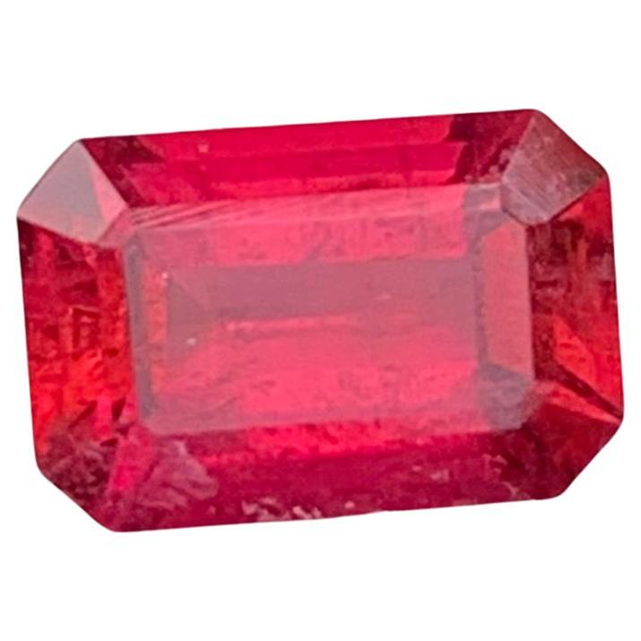 1.45 Carat Exquisite Loose Rubellite Tourmaline Emerald Shape Gem For Jewellery
