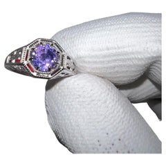 1.45 carat Multi Color Blue, Purple, Violet Kashmir Sapphire unheated untreated 