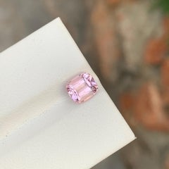 1.45 Carat Natural Loose Baby Pink Tourmaline Cushion Shape Gem For Ring