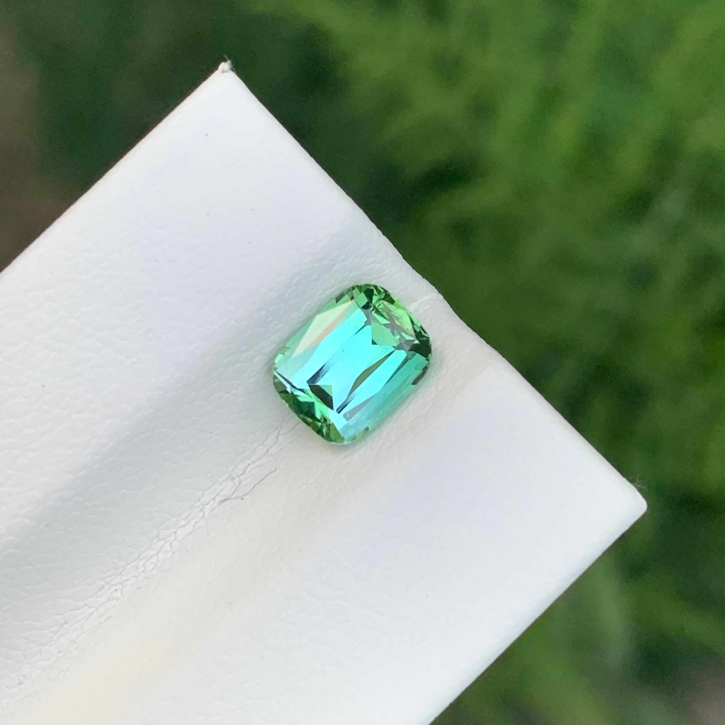 1.45 carati di tormalina blu verde sciolta naturale a forma di cuscino in vendita 5