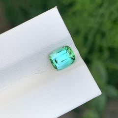 1.45 Carat Natural Loose Blue Green Tourmaline Cushion Shape Gem