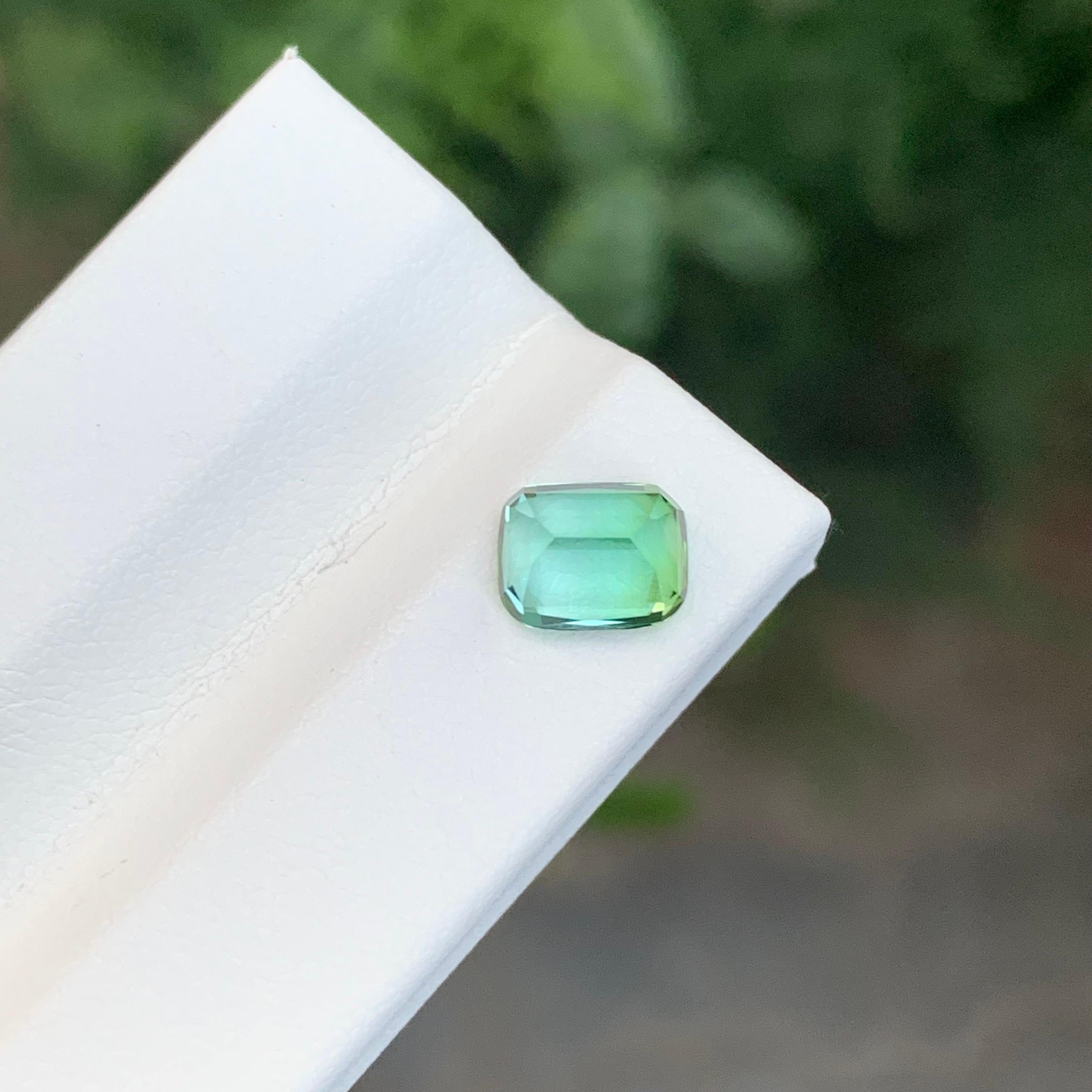 da uomo o donna 1.45 carati di tormalina blu verde sciolta naturale a forma di cuscino in vendita