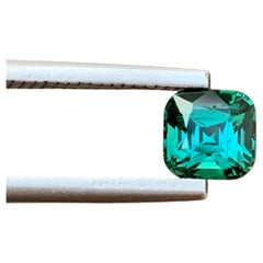 1.45 Carat Natural Loose Blue Green Tourmaline Cushion Shape Gemstone