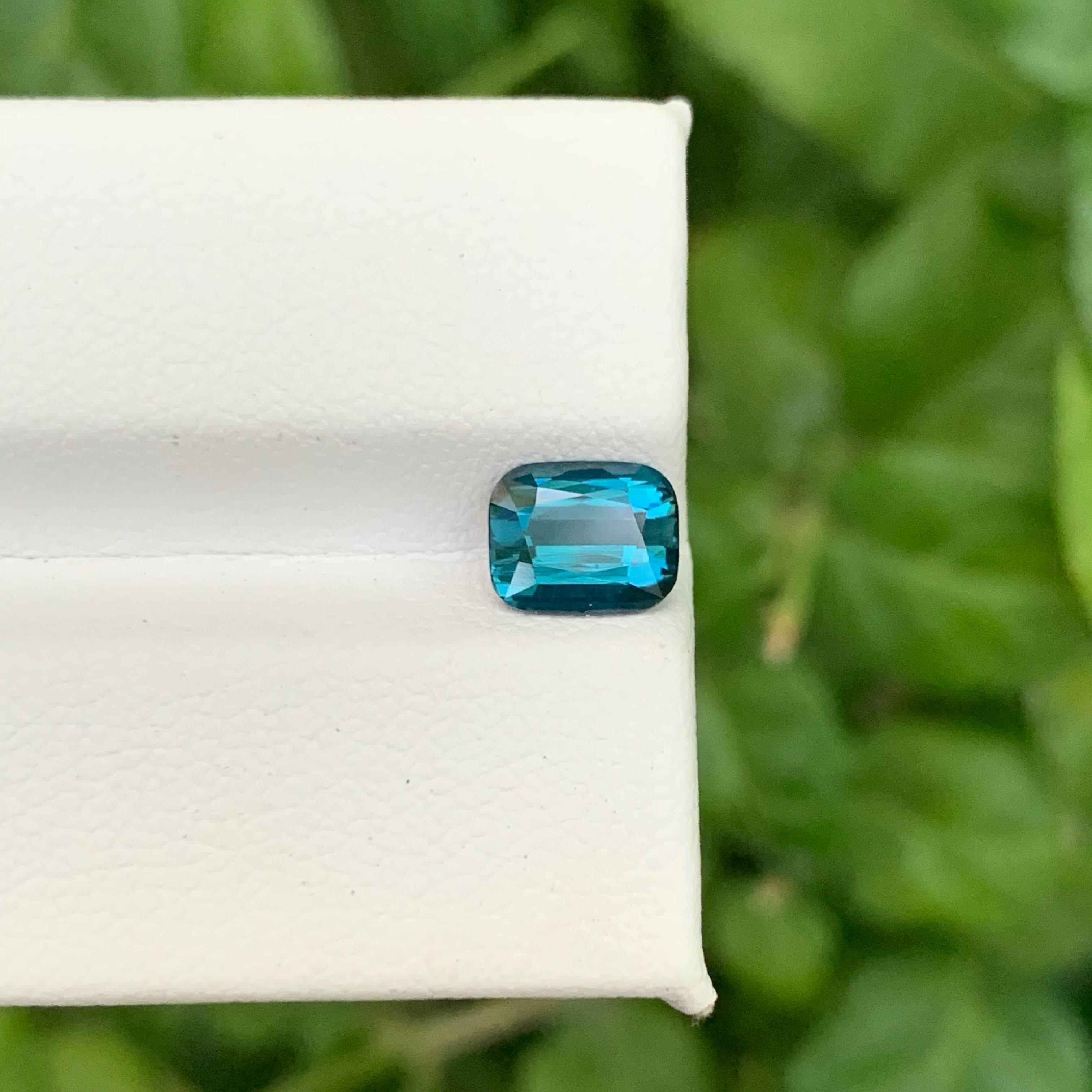 1.45 Karat Natürlicher Loser Blauer Turmalin Stein Cushion Cut Afghanischer Edelstein im Angebot 5
