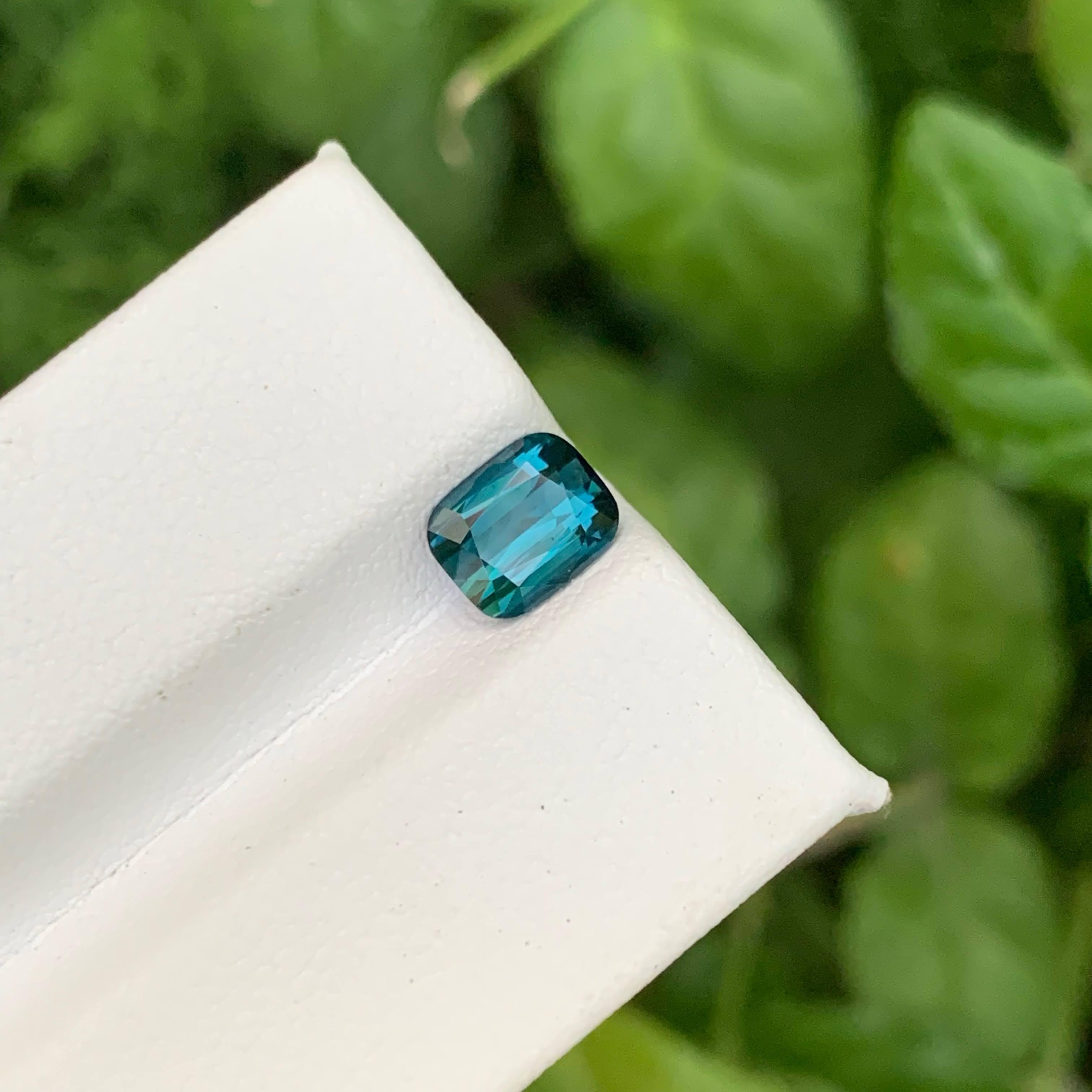 1.45 Karat Natürlicher Loser Blauer Turmalin Stein Cushion Cut Afghanischer Edelstein im Angebot 1
