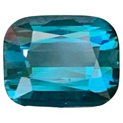 1.45 Carat Natural Loose Blue Tourmaline Stone Cushion Cut Afghan Gemstone