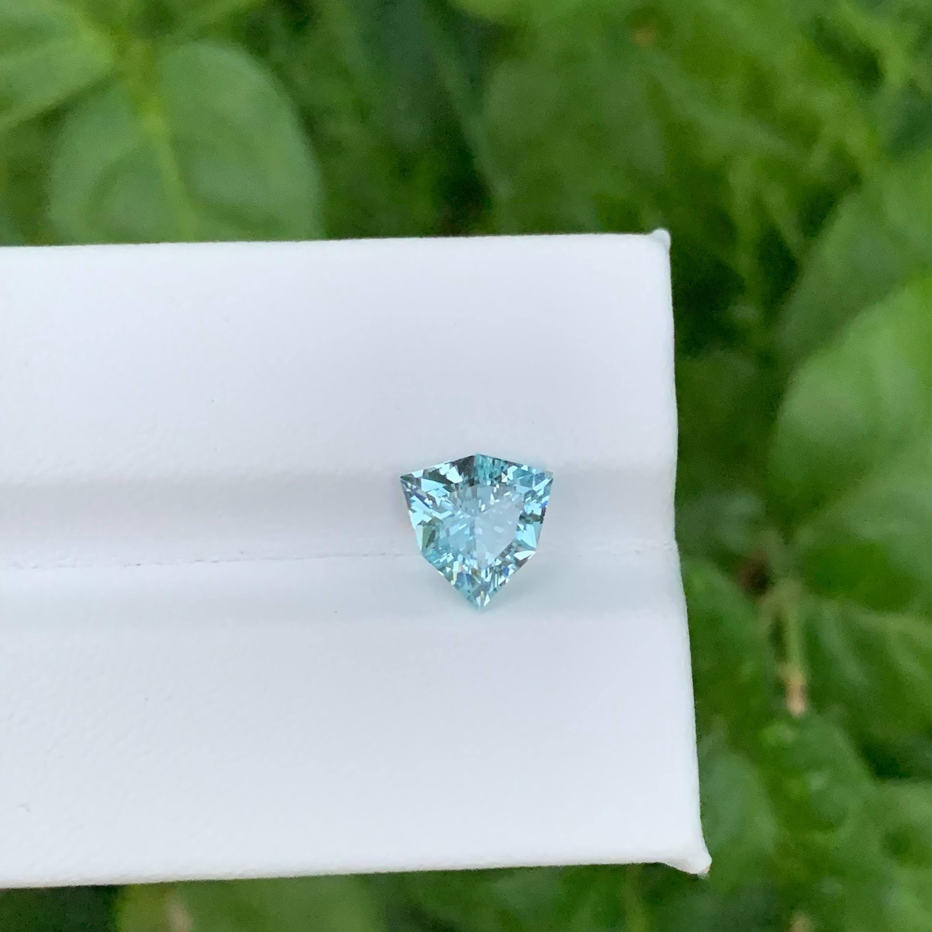 1,45 Karat Natürlicher loser tiefseeblauer Aquamarin Billionen-Schliff Pakistan Edelstein im Zustand „Neu“ im Angebot in Bangkok, TH