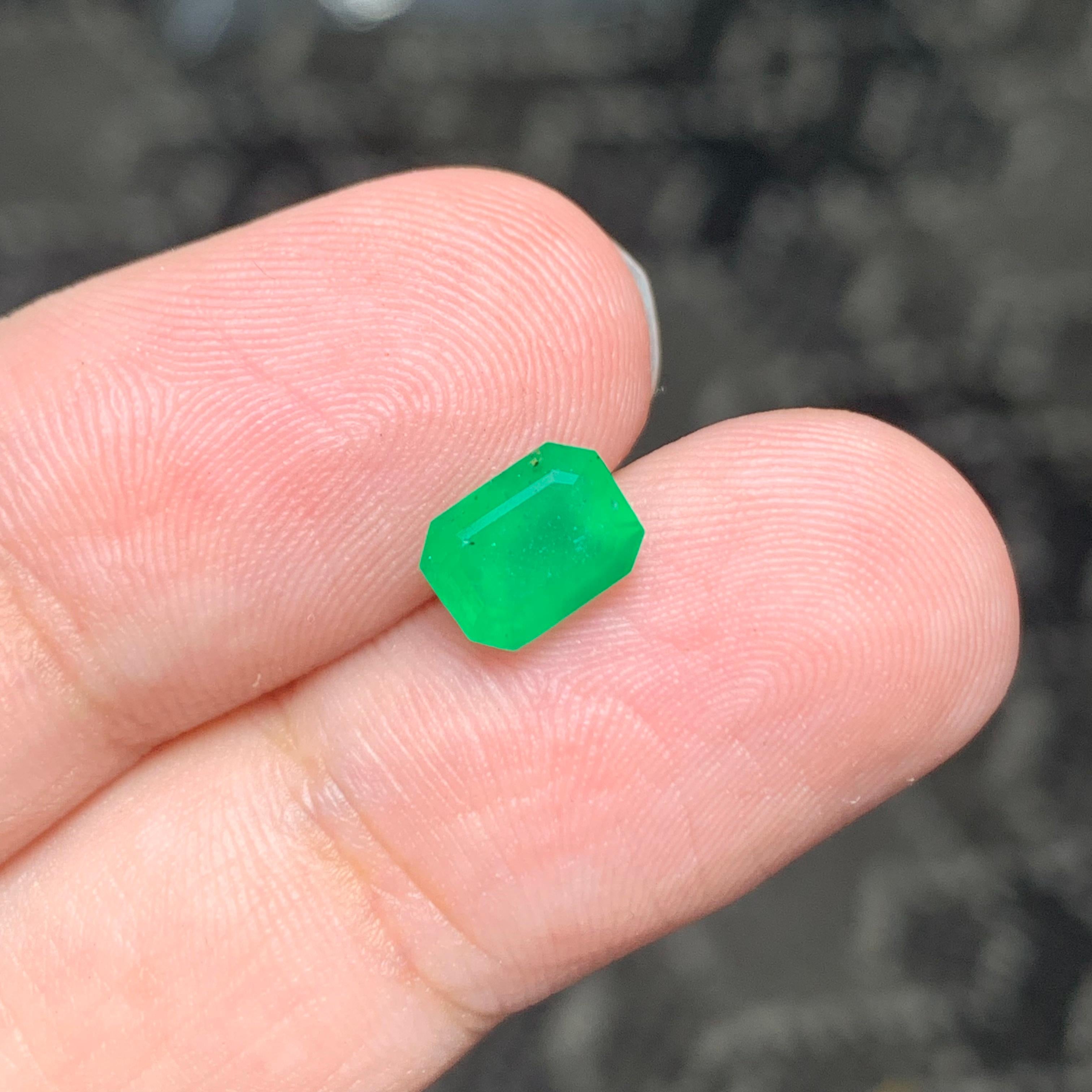 Loose Emerald
Weight: 1.45 Carat
Dimension: 7.4 x 5.5 x 4.9 Mm
Origin: Swat, Pakistan
Treatment: Non
Certificate: On Demand
Shape: Emerald


Emerald, with its lush green hue, has captivated hearts and minds for centuries. Renowned for its stunning