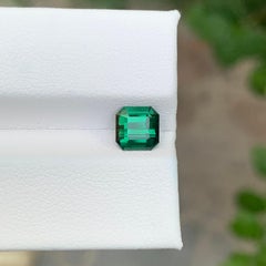 1.45 Carat Natural Loose Green Blue Tourmaline Square Shape Gemstone