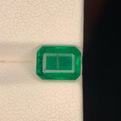 1.45 Quilates Piedra Esmeralda Verde Natural Suelta Talla Esmeralda Gema de Zambia