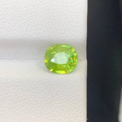 1.45 Carat Natural Loose Green Sphene Stone Oval Shaped Madagascar's Gemstone