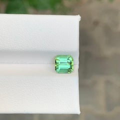 1.45 Carat Natural Loose Green Tourmaline Square Shape Gemstone